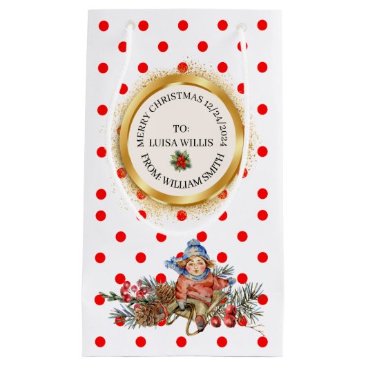 XMAS GIFT BAG スモールペーパーバッグ (正面)