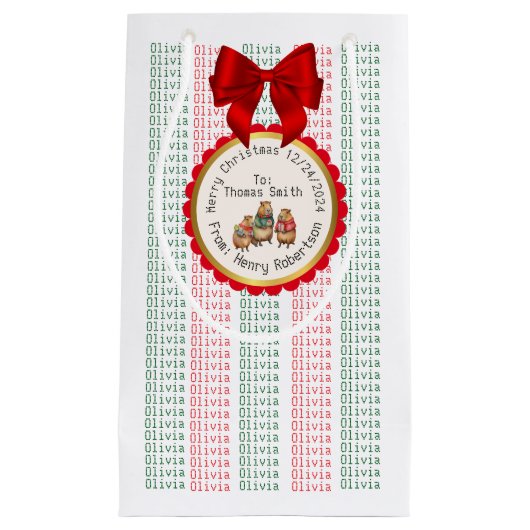 XMAS GIFT BAG スモールペーパーバッグ (正面)