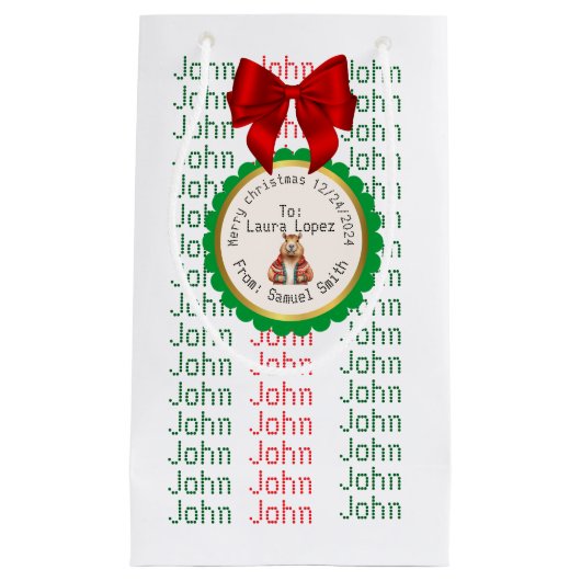 XMAS GIFT BAG スモールペーパーバッグ (正面)