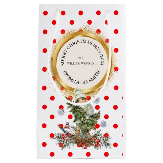 XMAS GIFT BAG スモールペーパーバッグ (正面)