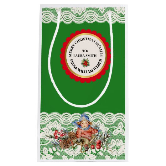 XMAS GIFT BAG スモールペーパーバッグ (正面)