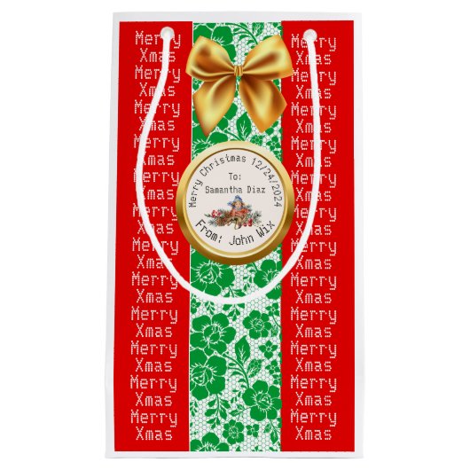 XMAS GIFT BAG スモールペーパーバッグ (正面)