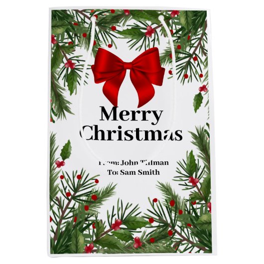 XMAS GIFT BAG ミディアムペーパーバッグ (正面)