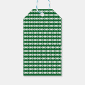 XMAS GIFT BAG green & red numbers editable ギフトタグ (裏面)