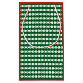 XMAS GIFT BAG green & red numbers editable スモールペーパーバッグ (裏面)