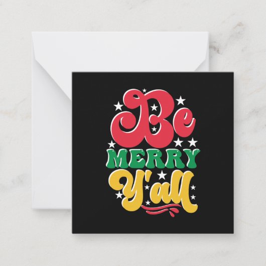 Xmas Gift Be Merry Yall ノートカード (正面)