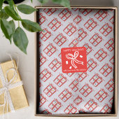 Xmas Gift Doodle CHRISTMAS Holiday Red White 薄葉紙