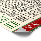 Xmas Gift Exchange Roll Dice Game Ugly Sweater ポスター (角)