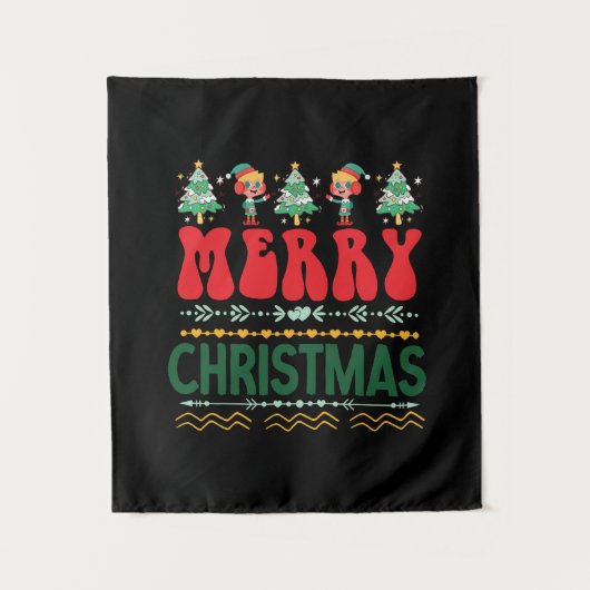 Xmas Gift Merry Christmas タペストリー (正面)