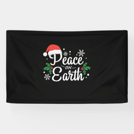 Xmas Gift Peace On Earth 横断幕 (横)