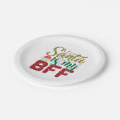 Xmas Gift | Santa Is My BFF ペーパープレート (アングル)