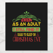 Xmas Gift Sleep On Christmas Eve ワインラベル (シングルラベル)