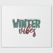 Xmas Gift Winter Vibes ラッピングペーパー (フラット)