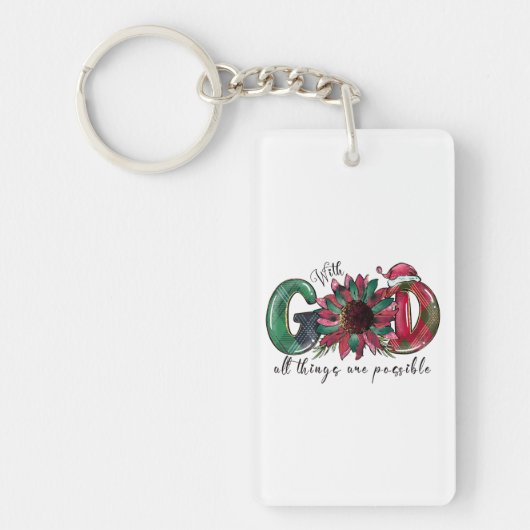 Xmas Gift With God All Things Are Possible キーホルダー (正面)