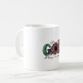 Xmas Gift With God All Things Are Possible コーヒーマグカップ (正面左)