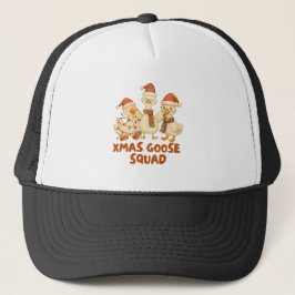 Xmas Goose Squad – Funny Holiday Trucker Hat キャップ