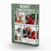 Xmas Green Doodles 5 Photo Family Merry Christmas フォトブロック (右)