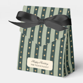 Xmas Green stripe Holiday Noel Christmas Wrapping  フェイバーボックス