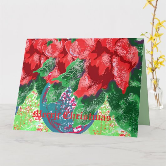 Xmas Greeting Card   : Christmas Feeling カード (黄色い花)