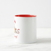 Xmas Greetings Red Mugs マグカップ (中央)