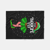 Xmas Group Matching Women Girls The Bougie Elf Chr フリースブランケット (正面(横))