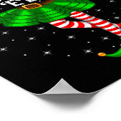 Xmas Group Matching Women Girls The Bougie Elf Chr ポスター (角)