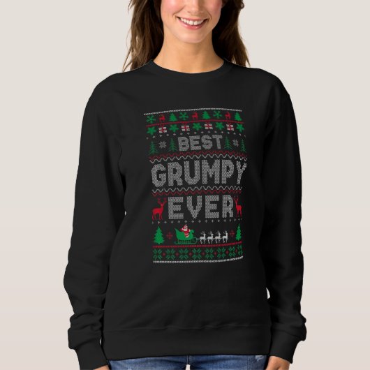 Xmas Holiday Best Grumpy Ever Ugly Christmas Sweat スウェットシャツ (正面)