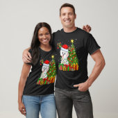 Xmas Holiday Lights Santa Havanese Dog Christmas T Tシャツ (ユニセックス)
