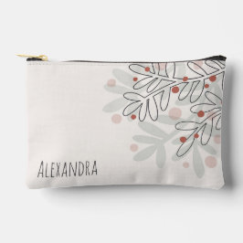 Xmas holiday mistletoe name text Print Cut Sew Bag アクセサリーポーチ