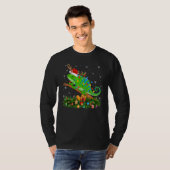Xmas Holiday Reindeer Hat Santa Chameleon Christma Tシャツ (正面フル)