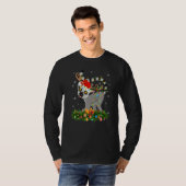 Xmas Holiday Reindeer Hat Santa Lemur Christmas   Tシャツ (正面フル)