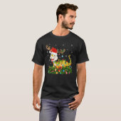 Xmas Holiday Reindeer Hat Santa Lizard Christmas Tシャツ (正面フル)