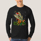 Xmas Holiday Reindeer Hat Santa Perch Fish Christm Tシャツ (正面)