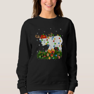 Xmas Holiday Reindeer Hat Santa Polar Bear Christm スウェットシャツ
