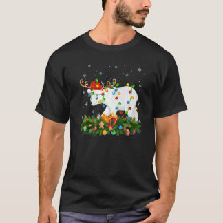 Xmas Holiday Reindeer Hat Santa Polar Bear Christm Tシャツ
