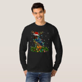 Xmas Holiday Reindeer Hat Santa Swallow Bird Chris Tシャツ (正面フル)