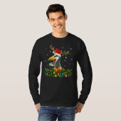 Xmas Holiday Reindeer Hat Santa Woodpecker Bird Ch Tシャツ (正面フル)