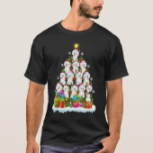 Xmas Holiday Santa Havanese Dog Christmas Tree Tシャツ (正面)