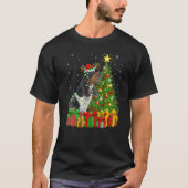 Xmas Holiday Santa Rhodesian Ridgeback Dog Christm Tシャツ (正面)