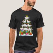 Xmas Holiday  Santa Samoyed Dog Christmas Tree Tシャツ (正面)
