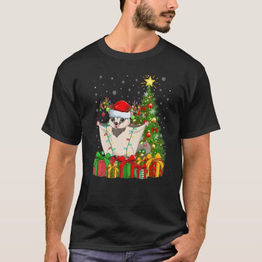 Xmas Holiday Santa Sugar Glider Christmas Tree   Tシャツ (正面)
