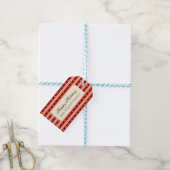 Xmas Holiday Striped Noel Christmas Wrapping  ギフトタグ (より糸つき)