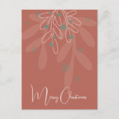 Xmas holidays mistletoe red ポストカード (正面)