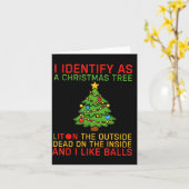 Xmas I Identify As A Christmas Tree Lit On The Out カード (黄色い花)
