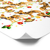 Xmas Lighting Santa African Wild Dog Christmas Tre ポスター (角)