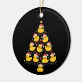 Xmas Lighting Santa Hat Rubber Duck Christmas Tree セラミックオーナメント (左)