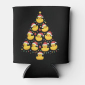 Xmas Lighting Santa Hat Rubber Duck Christmas Tree 缶クーラー (正面)