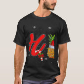 Xmas Lights Pineapple Ho3 Ho Ho Ho Pineapple Chris Tシャツ (正面)