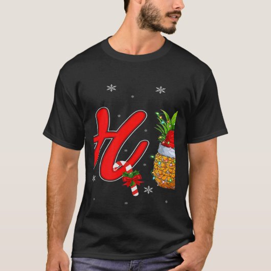 Xmas Lights Pineapple Ho3 Ho Ho Ho Pineapple Chris Tシャツ (正面)