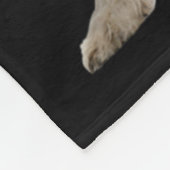 Xmas Lights Santa Hat Irish Wolfhound Dog Christma フリースブランケット (角)